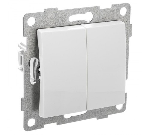 Bravo Выключатель 2кл., СУ, 10А, 250В, белый  С10В2-001  GUSI Electric