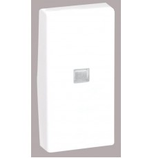 Simon Connect Клавиша узкая с бесцвет.окошком для кноп.выкл. с подсв. К304, 1/2 К45, алюминий  K113-8  Simon