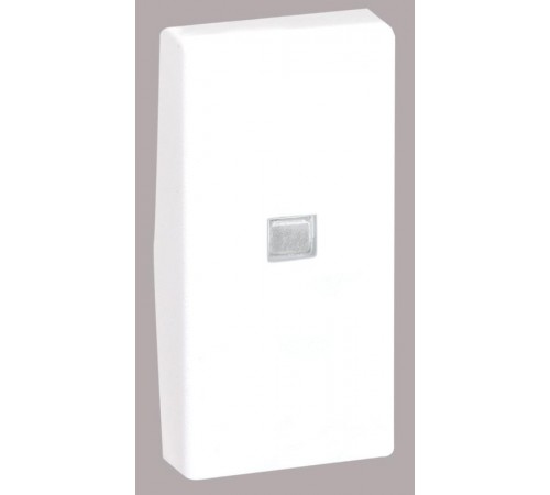 Simon Connect Клавиша узкая с бесцвет.окошком для кноп.выкл. с подсв. К304, 1/2 К45, белый  K113-9  Simon