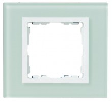 Simon 82 Рамка декоративная, (+суппорт), 5 узких (2 широких+1 узкий) модулей, S82C, Стекло, натуральный-белый  82657-60  Simon