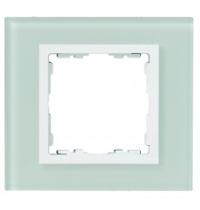 Simon 82 Рамка декоративная, (+суппорт), 8 узких (4 широких) модулей, S82C, Стекло, натуральный-белый  82687-60  Simon