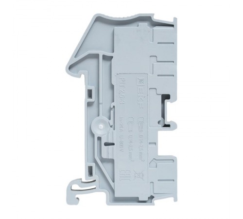 Клеммная колодка пружинная 2,5 Push-in 3 вывода серая PIT-2,5-3  EKF