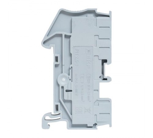 Клеммная колодка пружинная 2,5 Push-in 3 вывода серая PIT-2,5-3  EKF