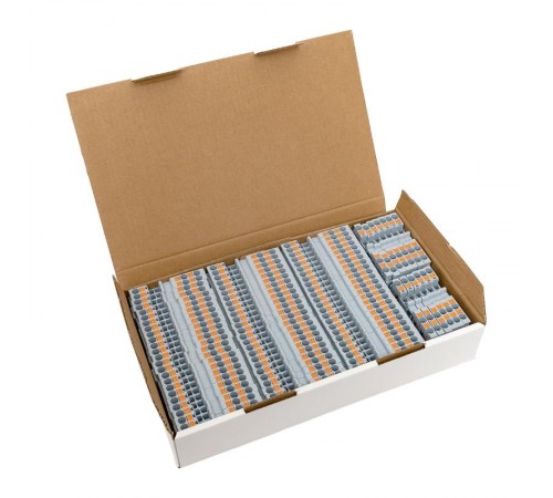 Клеммная колодка пружинная 2,5 Push-in 3 вывода серая PIT-2,5-3  EKF