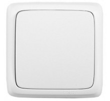 Выключатель открытой установки, одноклавишный, с монтажной пластиной, цвет белый  ВА10-115  HEGEL