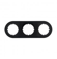 Рамка 3-постовая круглая (черный) Vintage-Classic  889308-1  Ecoplast