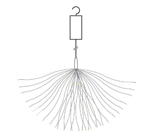 Гирлянда украшение Фейерверк 100 LED 0.3м, 2700K, батарейки 4*АА, IP20, CL595  41654  FERON