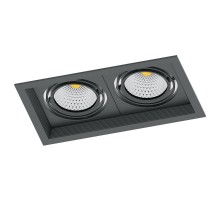 Светильник встраиваемый карданный светодиодный AL202 2x20W 4000K 35 градусов ,черный  41292  Feron