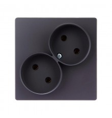 Simon 24 Графит Розекта 2х2К   2450457-038  Simon