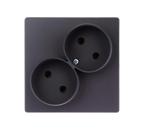 Simon 24 Графит Розекта 2х2К   2450457-038  Simon