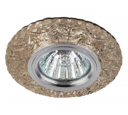 Светильник точечный встраиваемый под лампу DK LD4 MR16 50Вт GU5.3 шампань с подсветкой  Б0028122  ЭРА