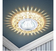 Светильник точечный встраиваемый под лампу DK LD4 MR16 50Вт GU5.3 шампань с подсветкой  Б0028122  ЭРА