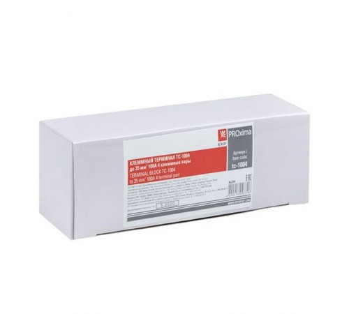 Терминал клеммный TC-1004 до 35 мм2 100A 4 клеммные пары EKF PROxima   tc-1004  EKF