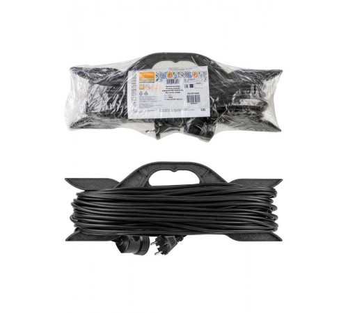 Удлинитель-шнур на рамке силовой народный ПВС 3500 Вт б/з, 40м, штепс. гнездо SQ1307-0324  TDM