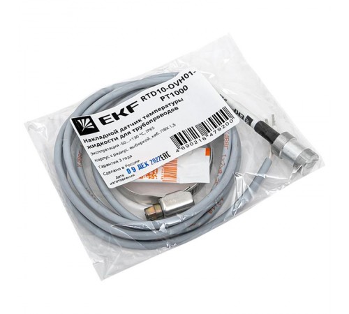 Накладной датчик температуры жидкости для трубопроводов  RTD10-OVH01-PT1000  EKF