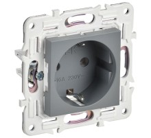 SKANDY Розетка с з/к без з/ш 16А SK-R05Gr серый  SK-R11-16-K03  IEK