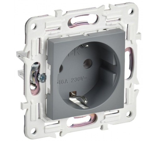SKANDY Розетка с з/к без з/ш 16А SK-R05Gr серый  SK-R11-16-K03  IEK