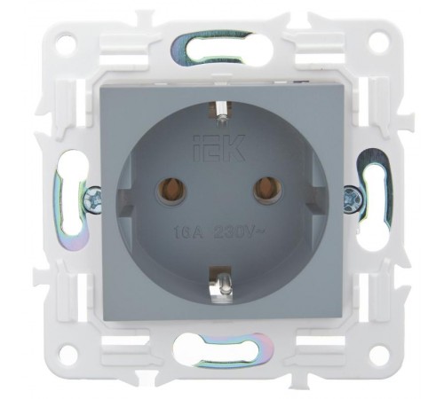 SKANDY Розетка с з/к без з/ш 16А SK-R05Gr серый  SK-R11-16-K03  IEK