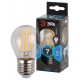 Лампа светодиодная F-LED P45-7W-840-E27 Лампы СВЕТОДИОДНЫЕ F-LED ЭРА (филамент, шар, 7Вт, нейтр, E27)  Б0027949  ЭРА