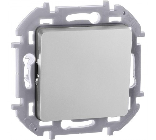 Inspiria Алюминий Переключатель без фиксации (кнопка) с Н.О./Н.З. контактом 6 A С/У без рамки  673692  Legrand