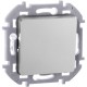 Inspiria Алюминий Переключатель без фиксации (кнопка) с Н.О./Н.З. контактом 6 A С/У без рамки  673692  Legrand