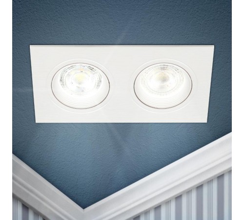 Светильник встраиваемый точечный KL92-2 WH MR16/GU5.3 белый, пластиковый  Б0054375  ЭРА