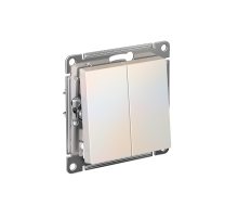 AtlasDesign Жемчуг Выключатель 2-клавишный сх.5, 10АХ, механизм  ATN000451  SE
