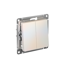 AtlasDesign Жемчуг Переключатель 2-клавишный сх.6, 10АХ, механизм  ATN000465  SE