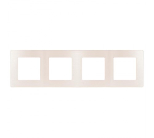 Рамка для розеток и выключателей серия 12 12-5104-15 на 4 поста, сатин, перламутр  Б0052538  ЭРА