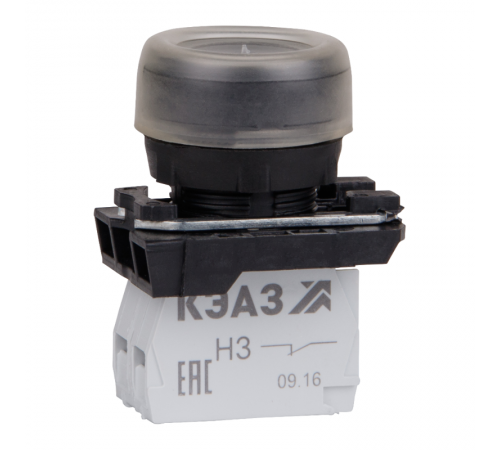 Кнопка КМЕ4602м-черный-0но+2нз-цилиндр-IP65-КЭАЗ  332056  КЭАЗ