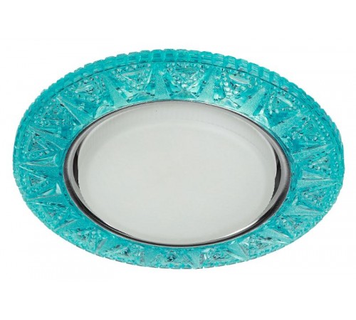 Светильник точечный встраиваемый под лампу DK LD22 15Вт GX53 голубой с подсветкой  Б0029624  ЭРА