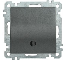 BOLERO антрацит Выключатель 1-клавишный с индикацией 10А ВС10-1-1-Б  EVB11-K95-10  IEK