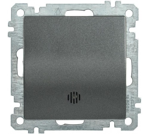 BOLERO антрацит Выключатель 1-клавишный с индикацией 10А ВС10-1-1-Б  EVB11-K95-10  IEK