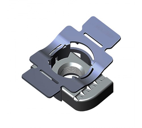 Гайка канальная М10 с пластиковым держателем, толщ. 8,0 мм, термодиффузия, 568156  ГКД-М10-8,0-Т   Ostec