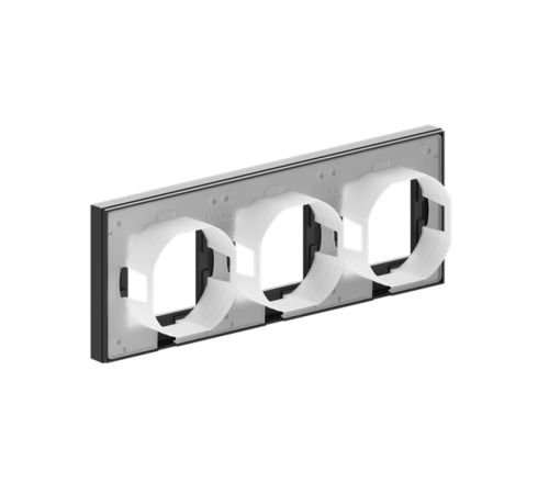 3 - местная рамка, IP44, чёрная, пластик Эпика EKF  UP1-FPB-03-44  EKF