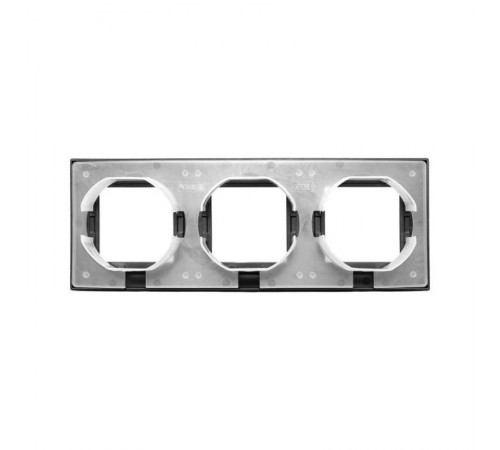 3 - местная рамка, IP44, чёрная, пластик Эпика EKF  UP1-FPB-03-44  EKF