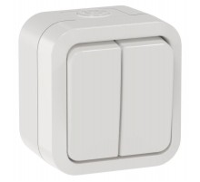 TORS Выключ. двухкл. прох. 10А IP55 TS325 белый  TS-V22-0-10-55-K01  IEK