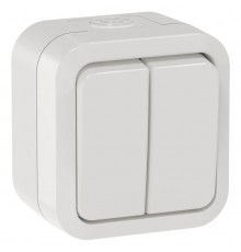 TORS Выключ. двухкл. прох. 10А IP55 TS325 белый  TS-V22-0-10-55-K01  IEK