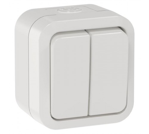 TORS Выключ. двухкл. прох. 10А IP55 TS325 белый  TS-V22-0-10-55-K01  IEK