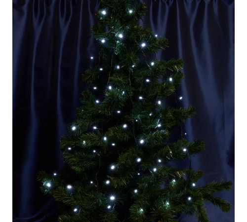 Гирлянда-нить CL34  100 диодов  5000К, с эффектом стробов, 10 м +1.5м черный шнур, IP65  32973  FERON