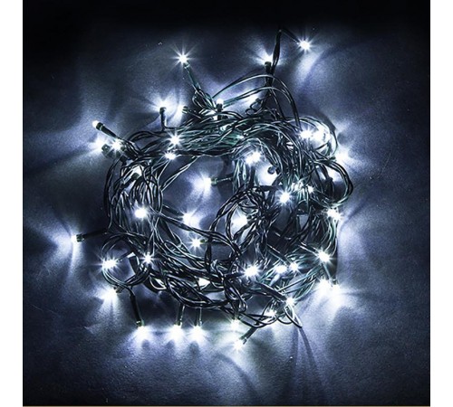 Гирлянда-нить CL34  100 диодов  5000К, с эффектом стробов, 10 м +1.5м черный шнур, IP65  32973  FERON