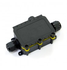 Распределительная коробка с откидной крышкой 3-вводная IP68 ПА66 40А 450В d3,5-12 мм 131х80х37  PR08.13152  Промрукав