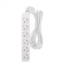 Удлинитель STANDARD 6 гнезд, 5м, 3х1,0мм, с/з, белый  13-4045  REXANT