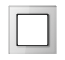 Рамка для вертикальной и горизонтальной установки, 1 пост; стекло; белый; A CREATION  AC581GLWW  Jung