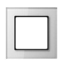 Рамка для вертикальной и горизонтальной установки, 1 пост; стекло; белый; A CREATION  AC581GLWW  Jung