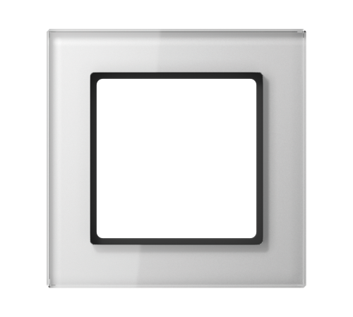 Рамка для вертикальной и горизонтальной установки, 1 пост; стекло; белый; A CREATION  AC581GLWW  Jung