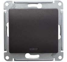 Glossa Шоколад Мех Переключатель 1-клавишный с подсветкой сх.6а, 10АХ  GSL000863  SE