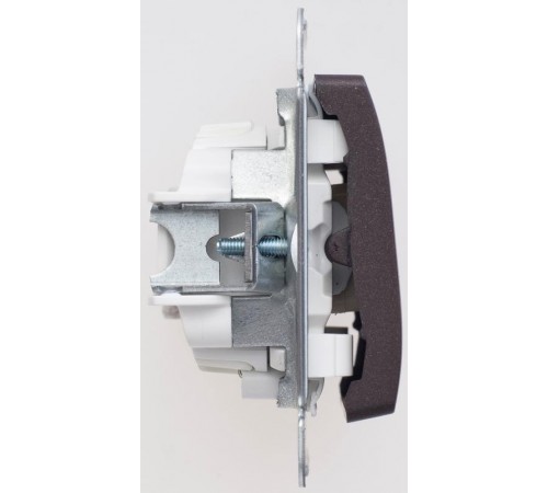 Glossa Шоколад Мех Переключатель 1-клавишный с подсветкой сх.6а, 10АХ  GSL000863  SE