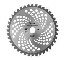 Диск для триммера 230x25,4мм, толщина 1,3мм, 40 зубьев  KR-16-1224  Kranz