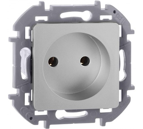 Inspiria Алюминий Розетка без заземления С/У без рамки  673712  Legrand